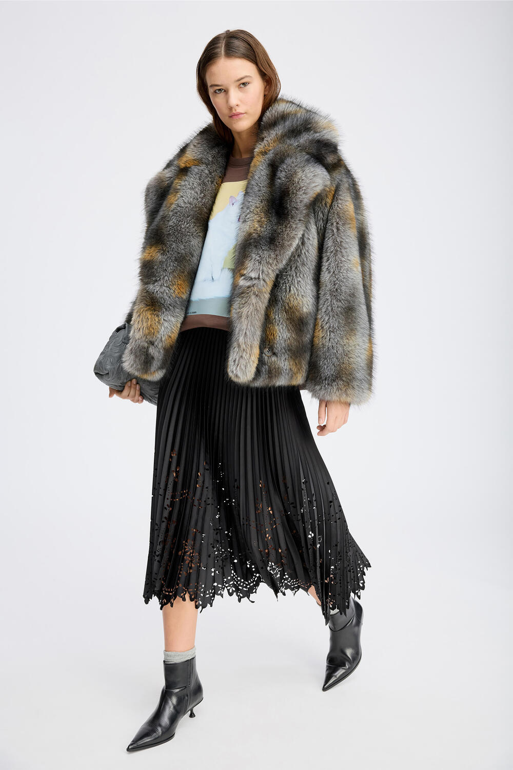 Rustali nederdel - sort